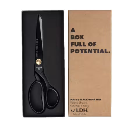 LDH Scissors Matte Black Fabric Shears 9-1/2in # LDH-T9