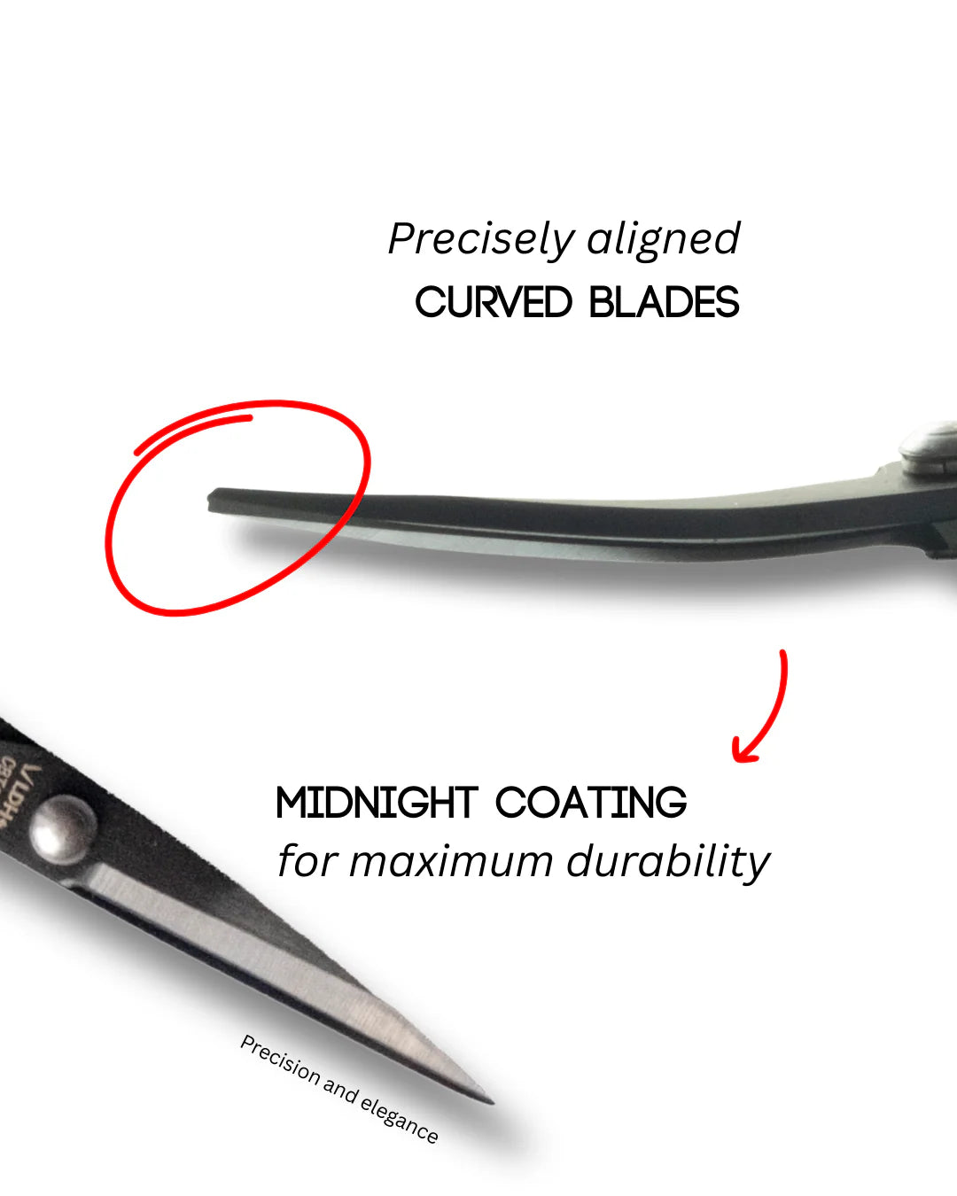 LDH 4.75" Curved Blade Scissors CBT100 Midnight Edition