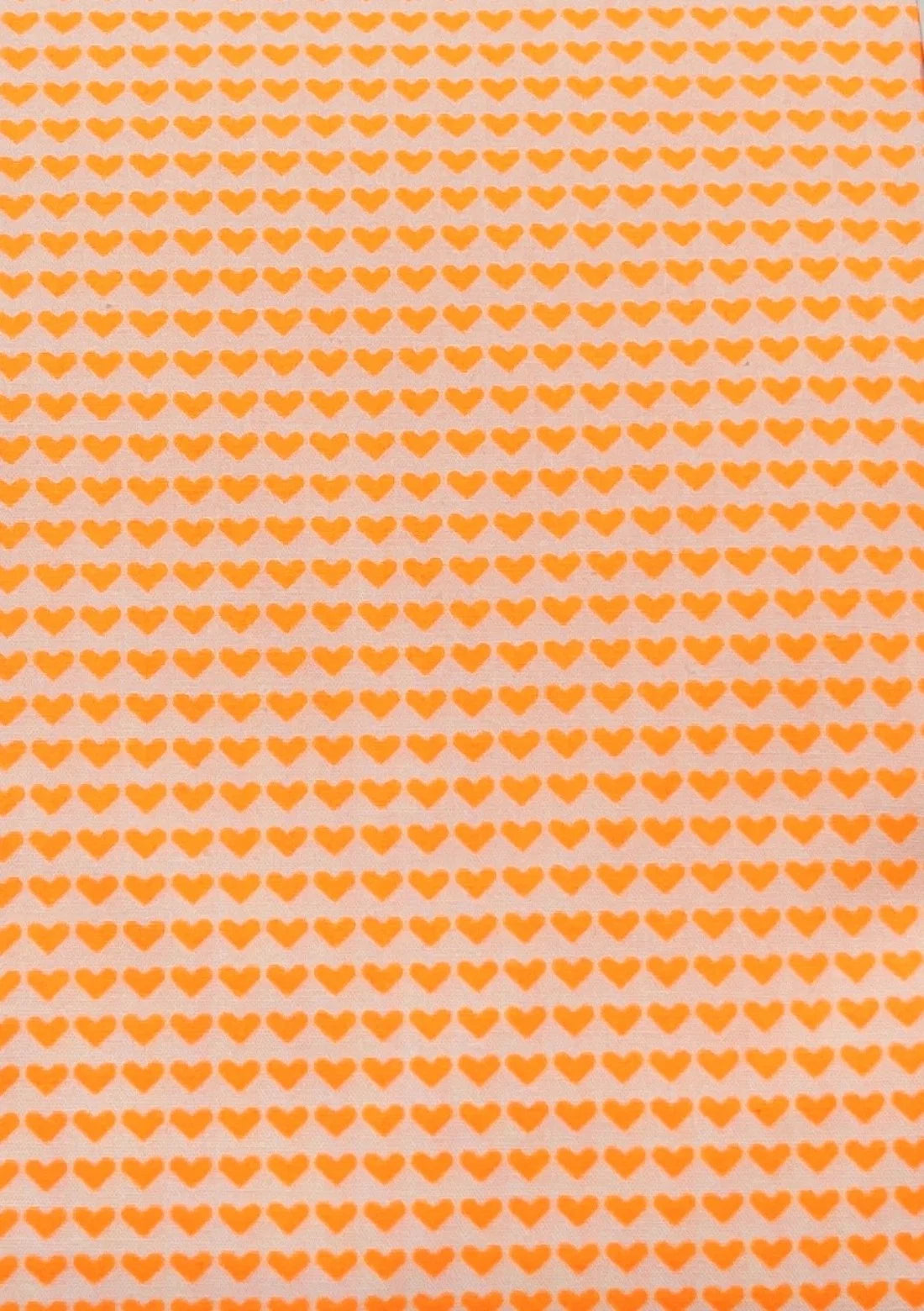 Petit Pan Love is All Orange Fluorescent 567 Poplin Half Yard x 60"
