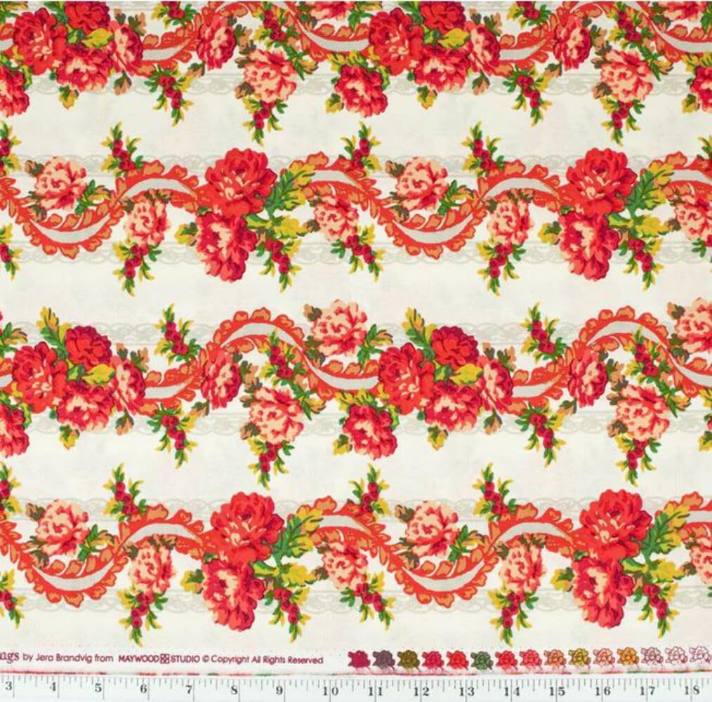 Sweet Beginnings Stripe Cream Maywood Studios MAS10011-E By the Half Yard