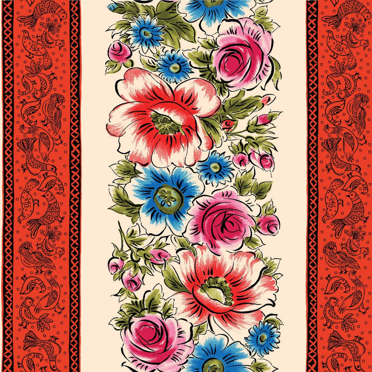 Curio Cabinet Border Stripe Maywood Studio MAS10131 By the Half Yard