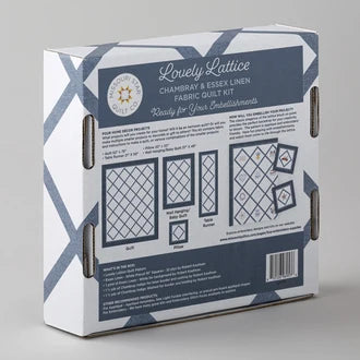 Missouri Star Quilt Lovely Lattice Fabric Kit - Chambray