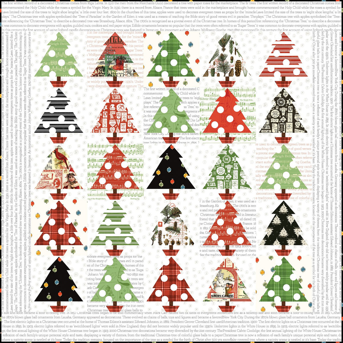 Classic Christmas Tannenbaum Patch Quilt Kit by J. Wecker Frisch, 58 x 58 in
