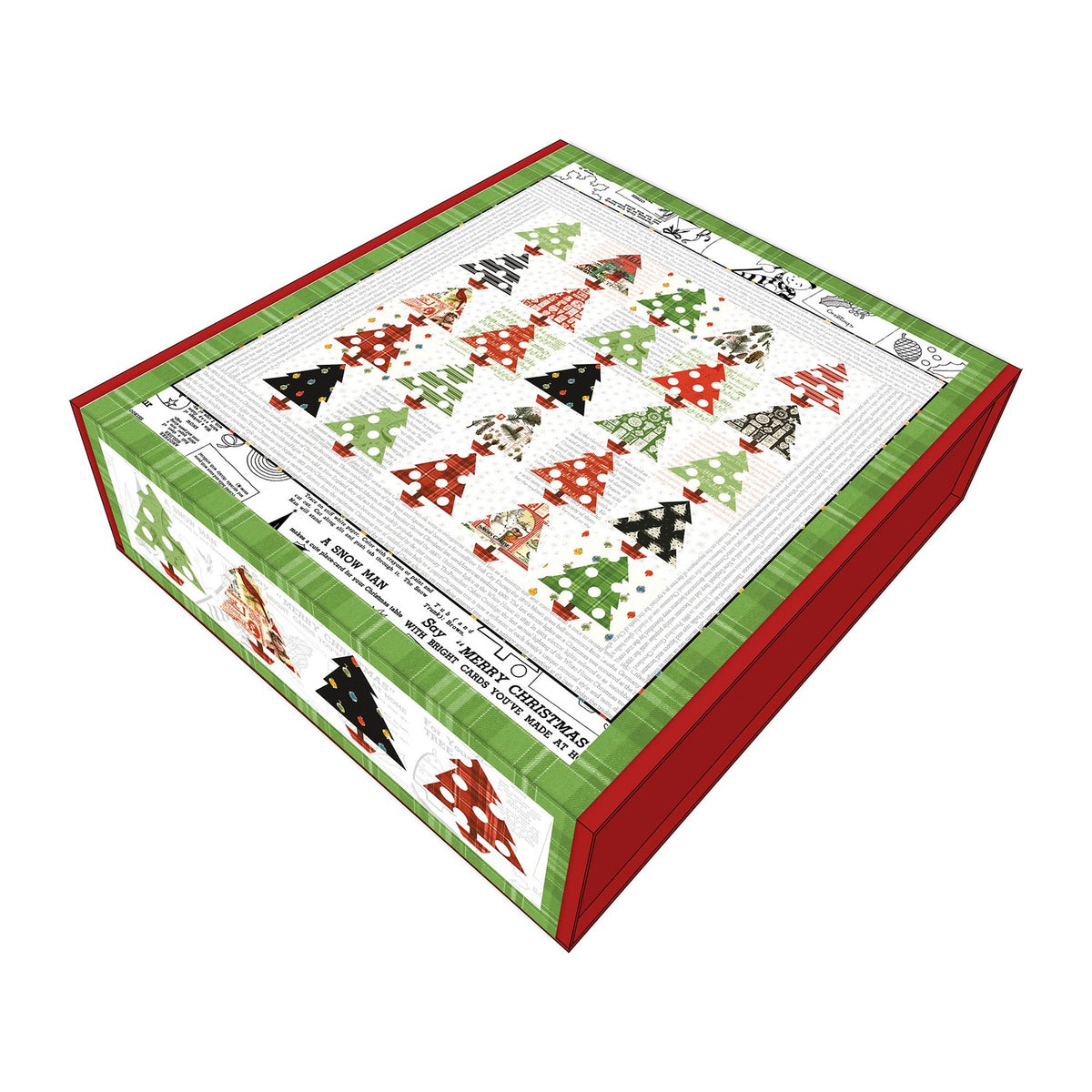 Classic Christmas Tannenbaum Patch Quilt Kit by J. Wecker Frisch, 58 x 58 in