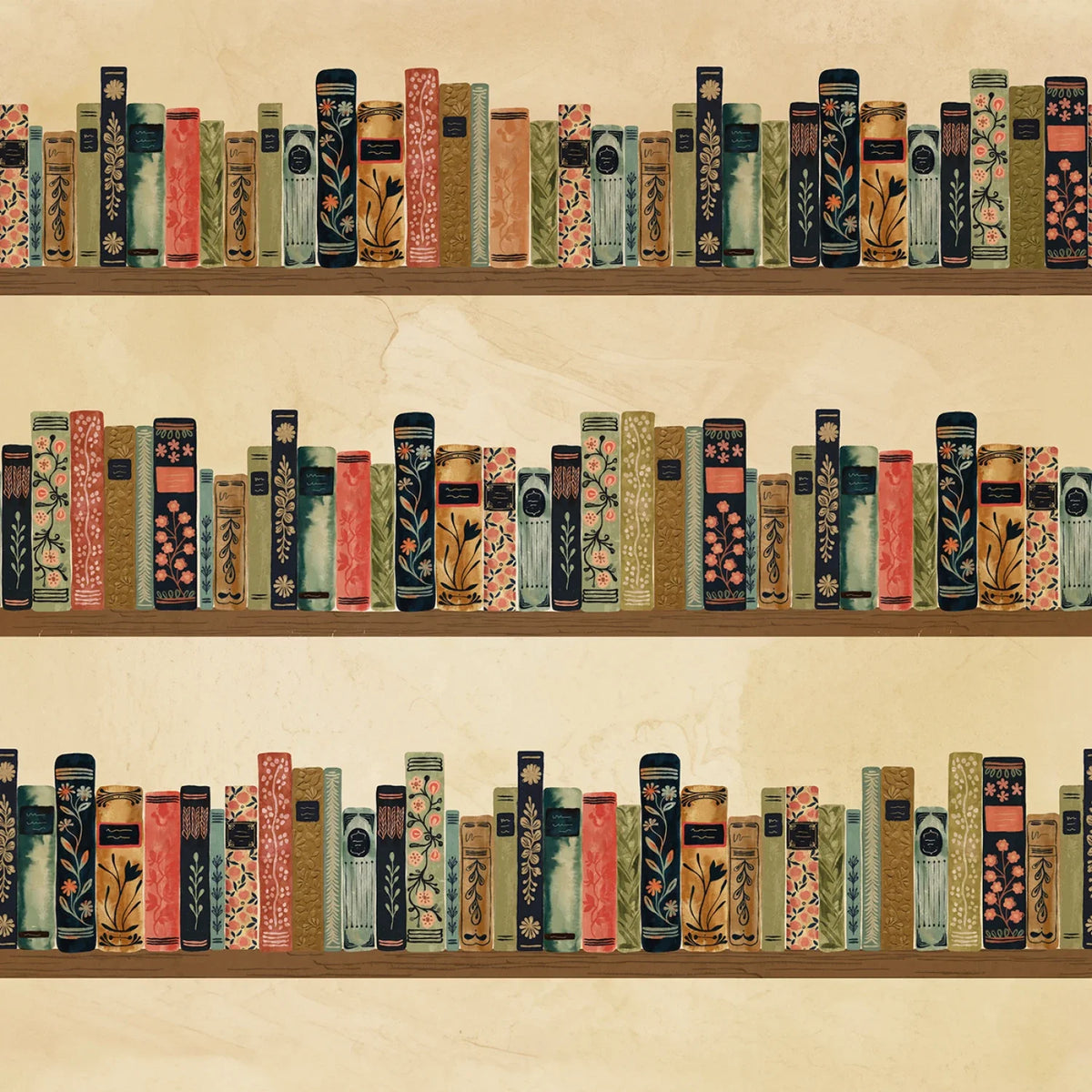 Novella Bookshelf Stripe Sally Barlow P&B Textiles NOVE6395 NE Half Yard