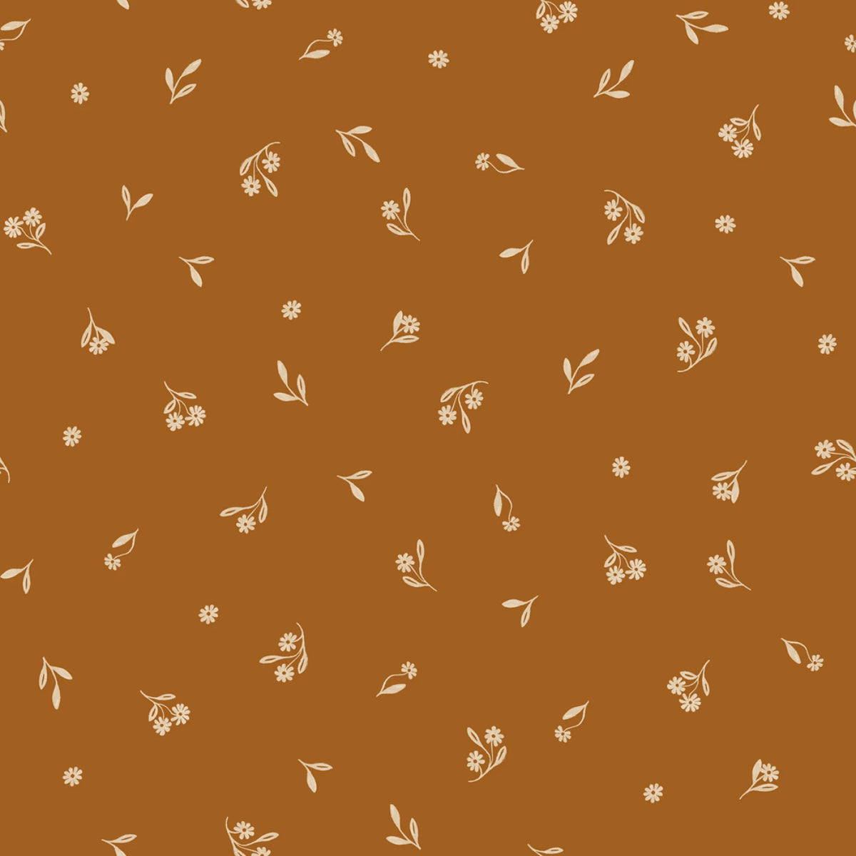Novella Dainty Sprig Toss Autumn Gold Sally Barlow P&B Textiles NOVE6400 AU Half Yard