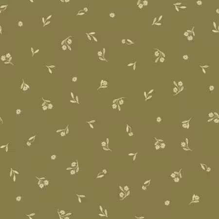 Novella Dainty Sprig Toss Green Sally Barlow P&B Textiles NOVE6400 G Half Yard