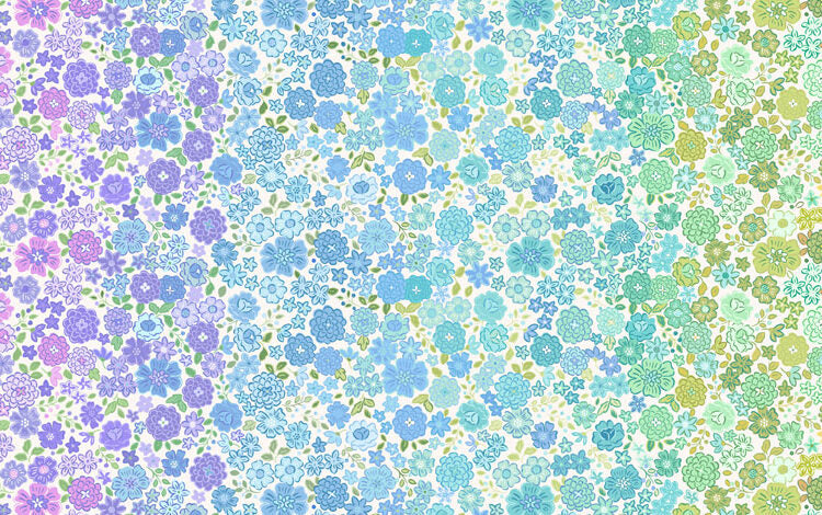 Pastel Boho Blooms Ombre OM3A Lewis & Irene  Half Yard
