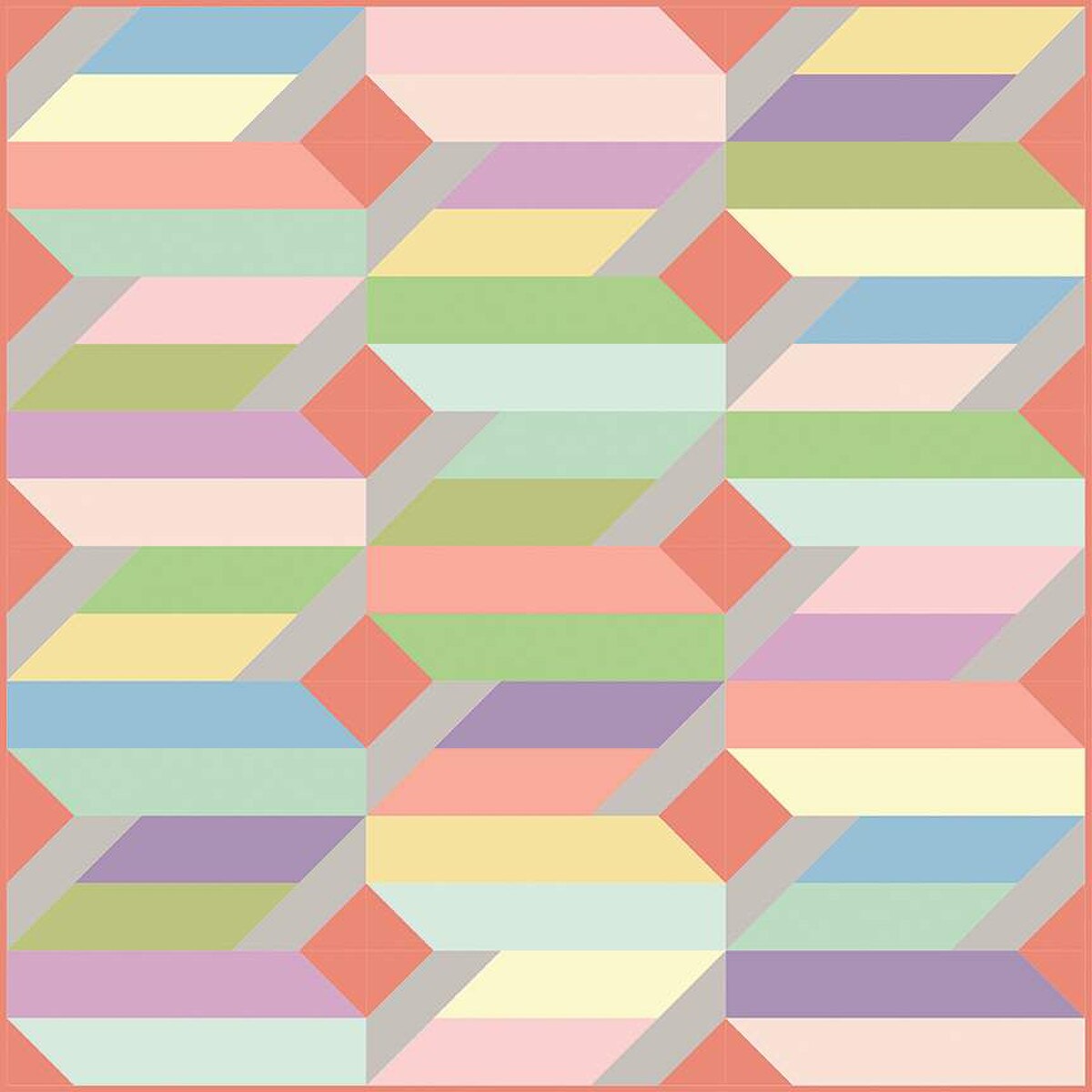 Villa Rosa Designs P147-SPOOLS-66481 Spools Quilt Pattern