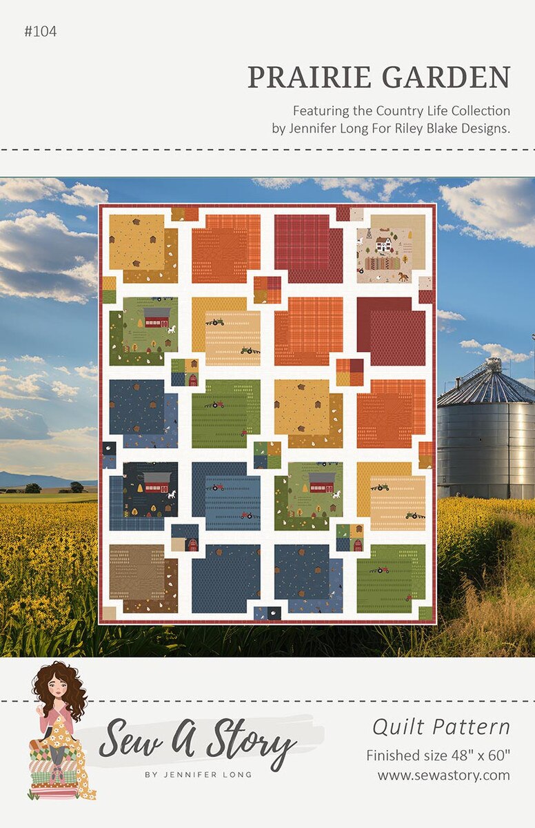 Country Life Prairie Garden Quilt Pattern P177-PRAIRIEGARDEN Jennifer Long Riley Blake