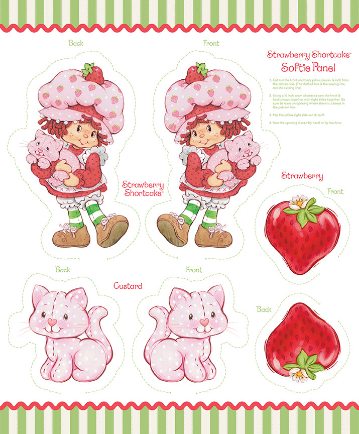 The World of Strawberry Shortcake 35 1/2" x 43 1/2" Softie Panel P18567-PANEL Riley Blake