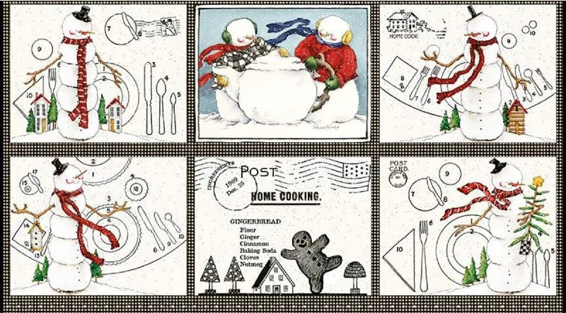 Placemat Snow Sweet 24" Panel J Wecker Frisch P9663 Riley Blake 190P