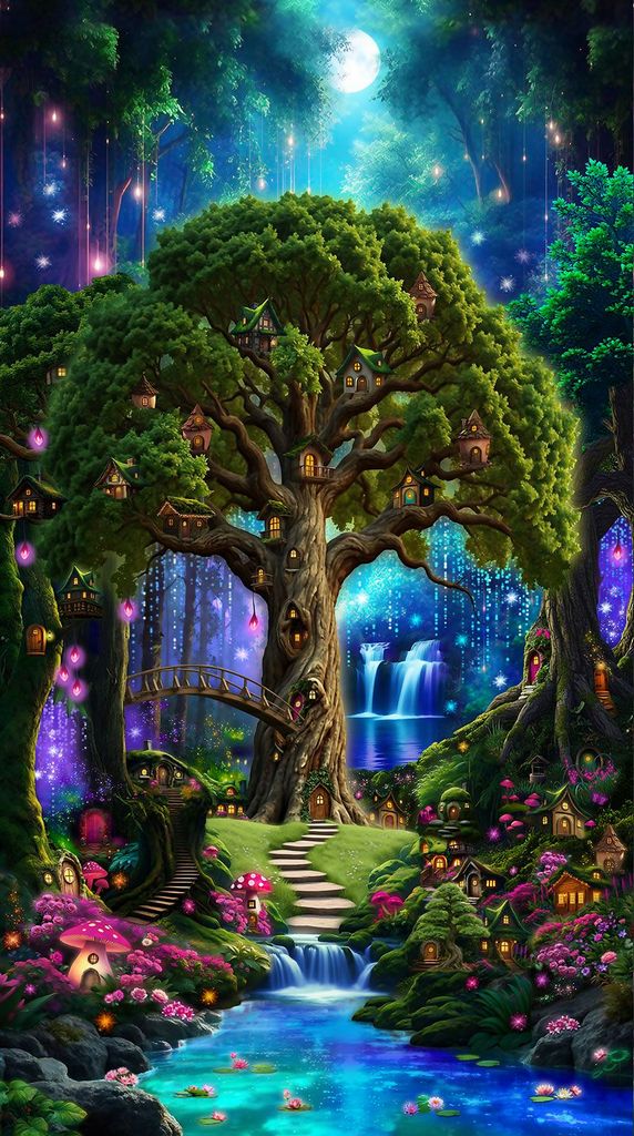Fairy Forest PANEL-CD4537 MULTI 24" Fairy Forest Panel Timeless Treasures