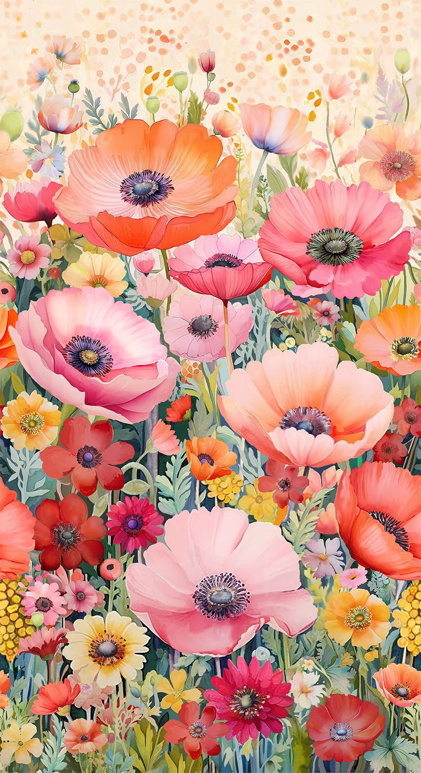 Garden Wish PANEL-CD4680 MULTI 24" Floral Panel Timeless Treasures