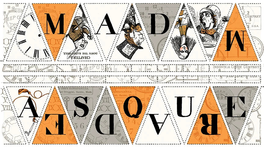 Mad Masquerade 24" Panel J Wecker Frisch PD11954-BUNTING Riley Blake Fabric 180P