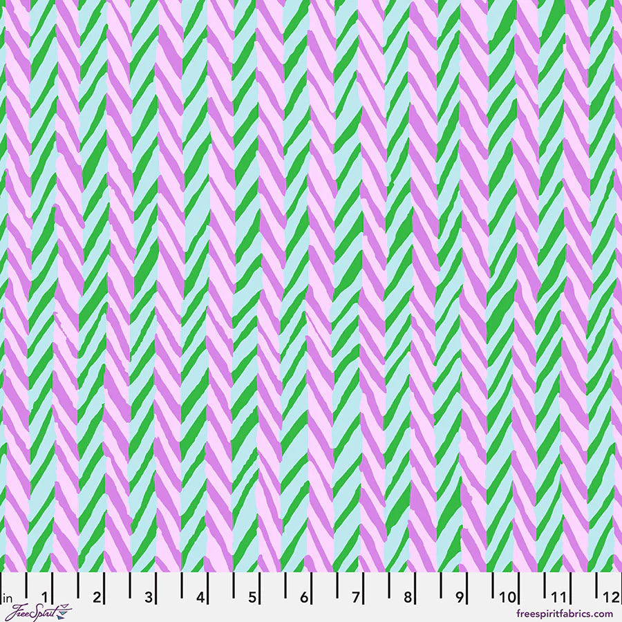Kaffe Fassett Collective Herringbone Stripe Blue PWBM019.BLUE Half Yard