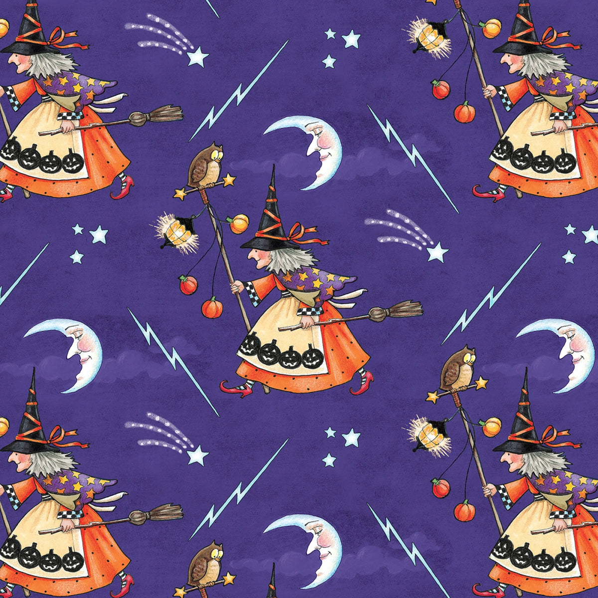Moonlit Mischief PWMY052-Purple by Mary Engelbreit Half Yard