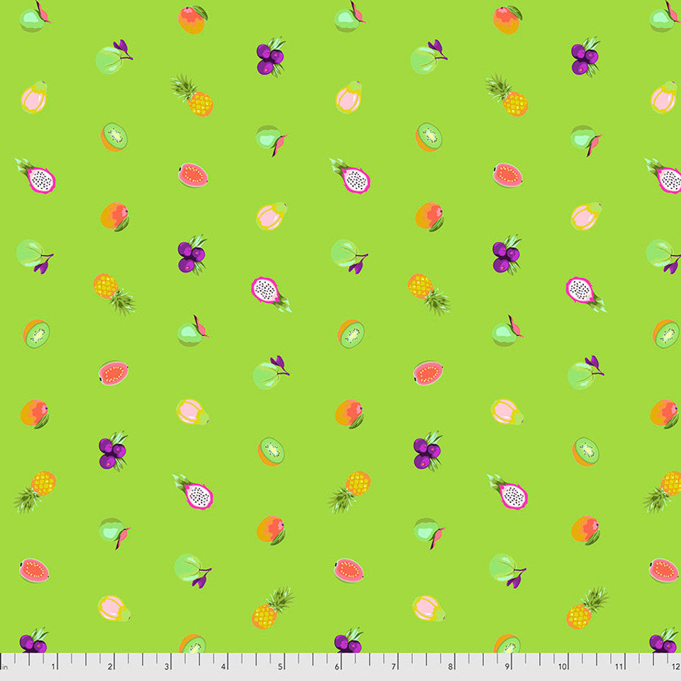 FORBIDDEN FRUIT SNACKS DAY DREAMER KIWI	TULA PINK FREESPIRIT PWTP.175.KIWI HALF YARD