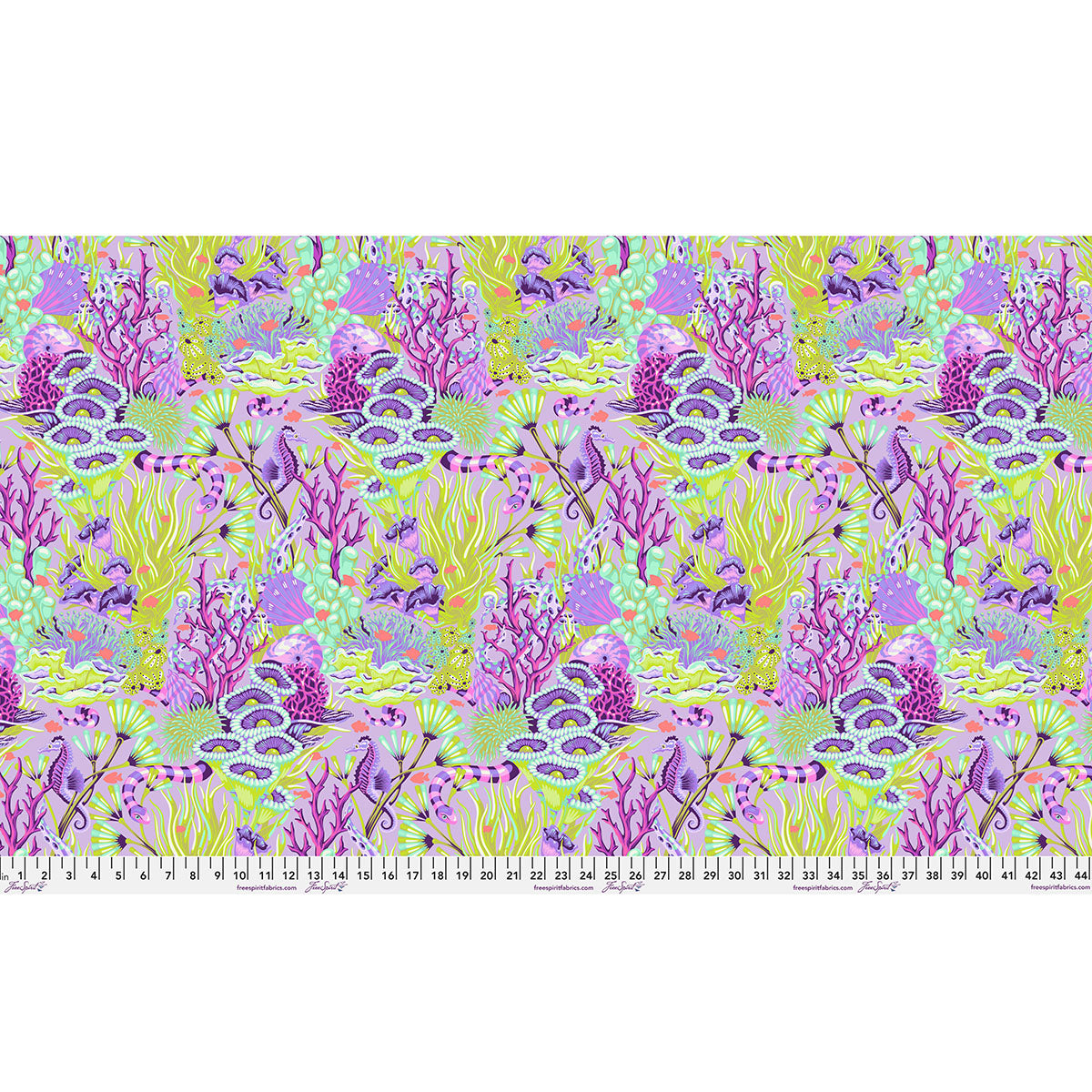 Floral Reef Reef What You Sew Ultraviolet Tula Pink PWTP264.ULTRAVIOLET By the Half Yard