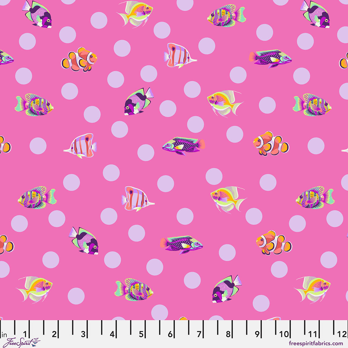 Floral Reef School Crossing Delphine Tula Pink PWTP268.DELPHINE By the Half Yard