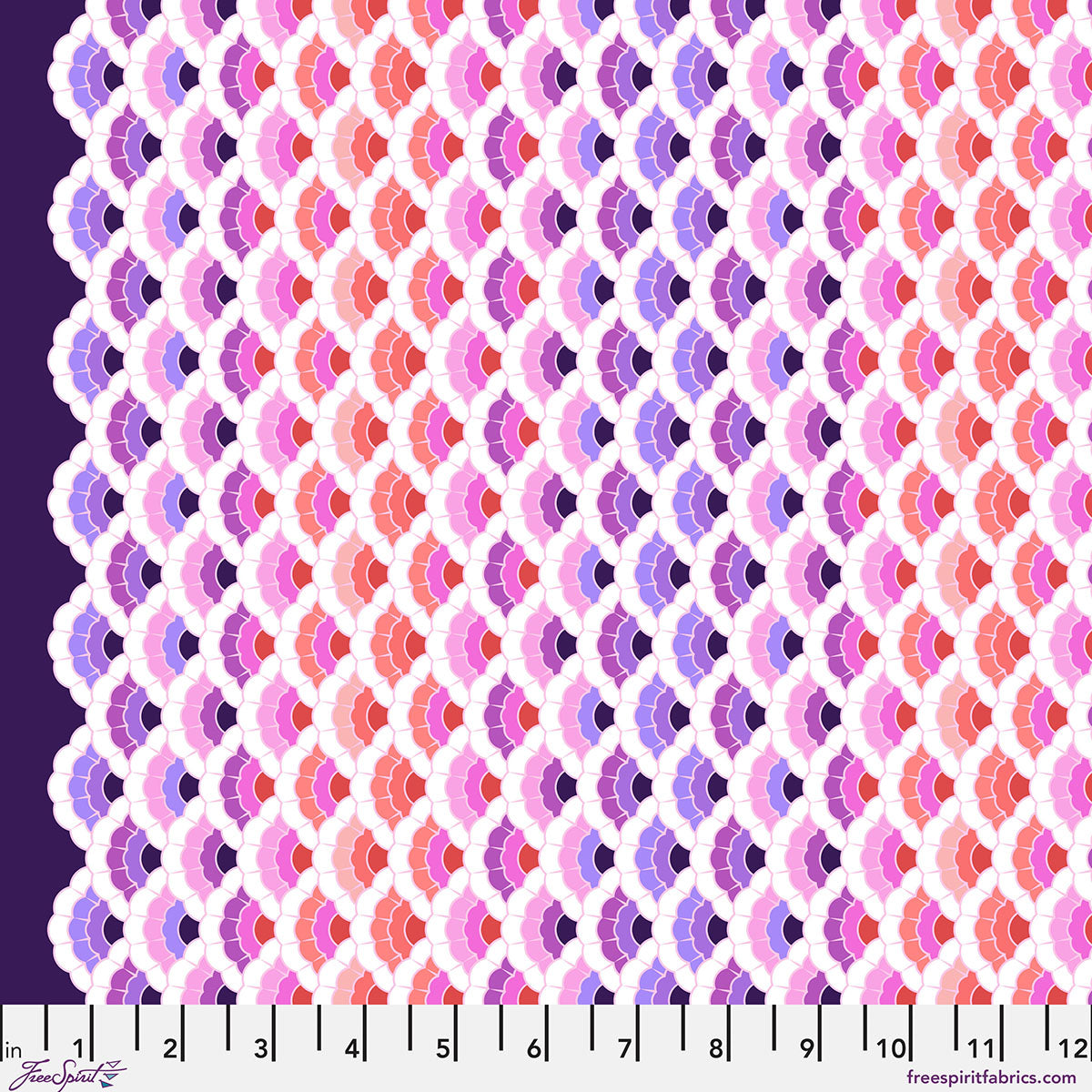 Floral Reef Aquatic Lace Ultraviolet Tula Pink PWTP269.ULTRAVIOLET By the Half Yard