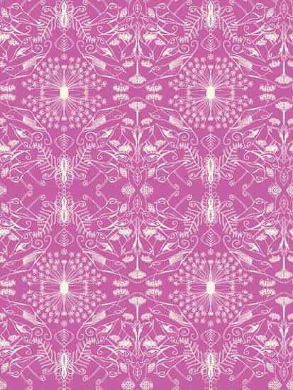 Pernilla's Eden Bird Box Violet Tina Givens RB Studios RBSPE3603/30 By the Half Yard