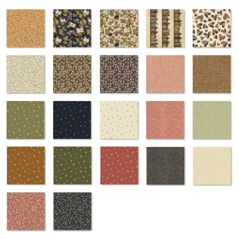 Novella 5 Inch Pre-cut Squares 42 Pcs Sally Barlow P&B Textiles NOVE5X5
