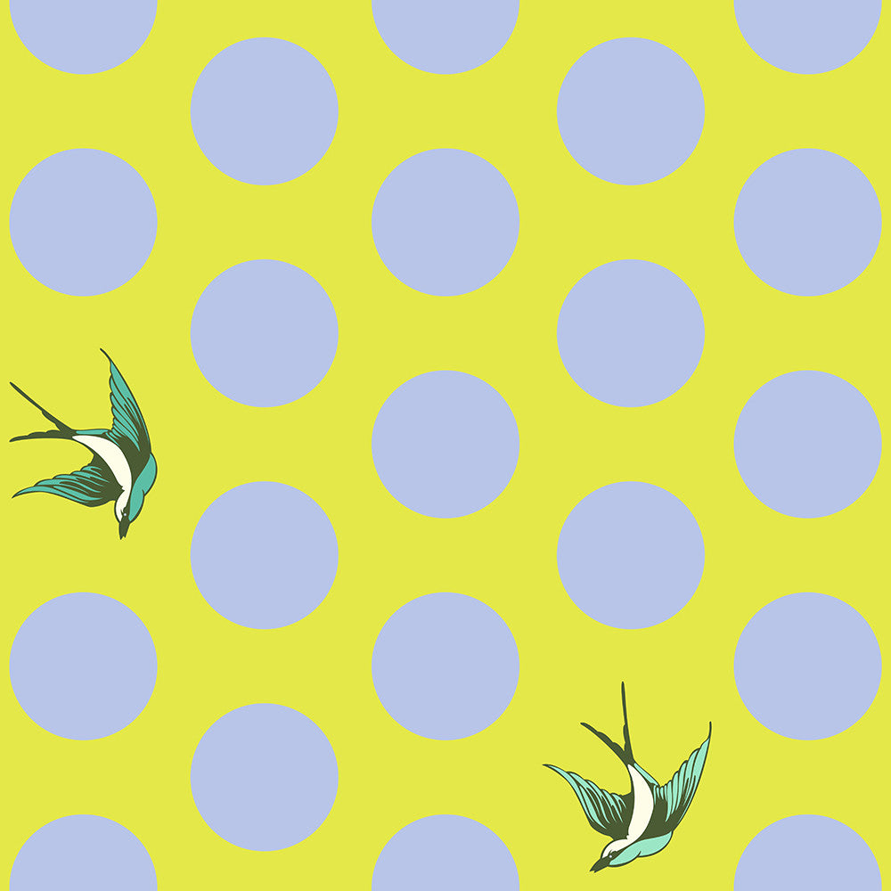Tula Pink Free Fall Enchanted 108" Wide Back Blue/Green By the Yard