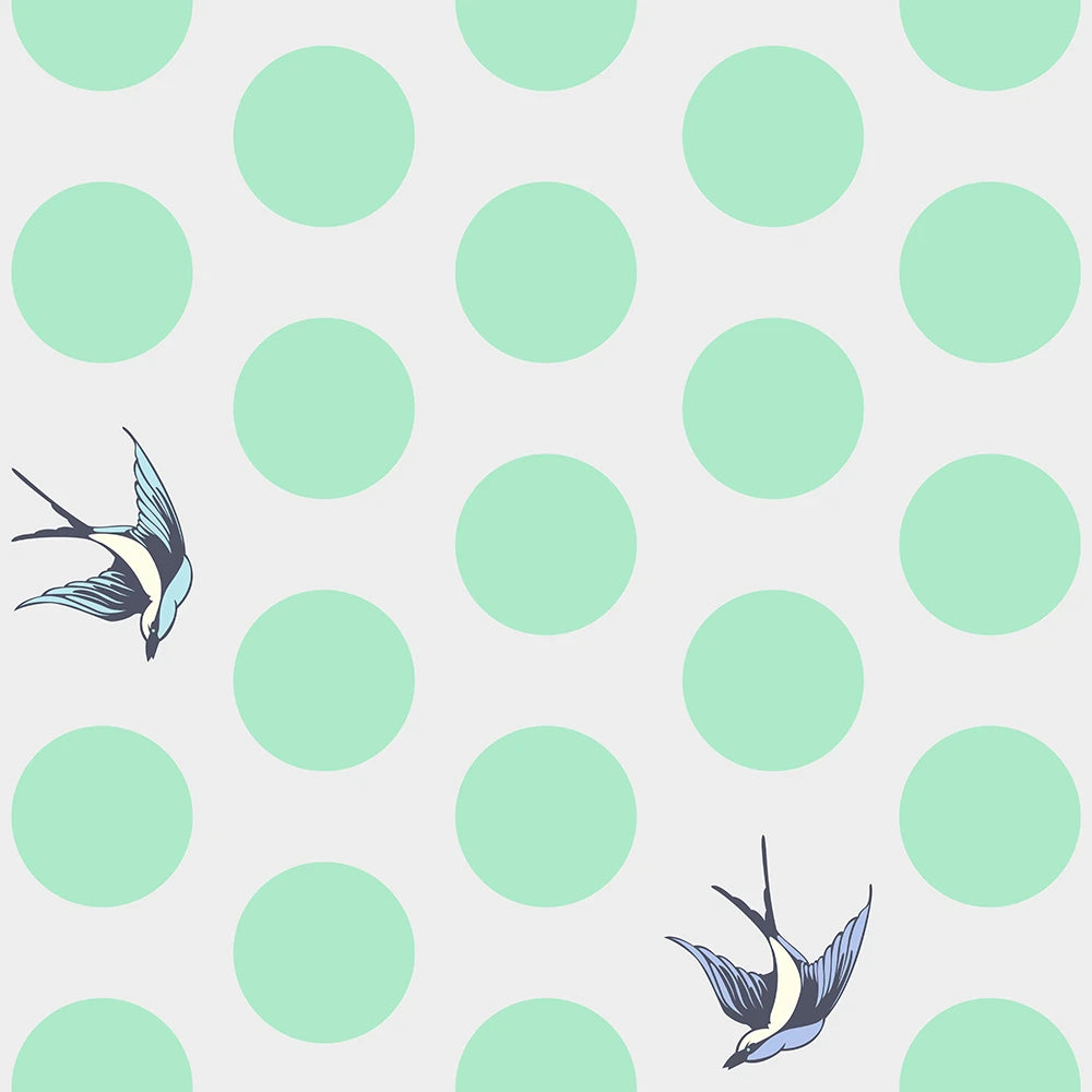 Tula Pink Free Fall Starlight 108" Wide Back Teal/White By the Yard