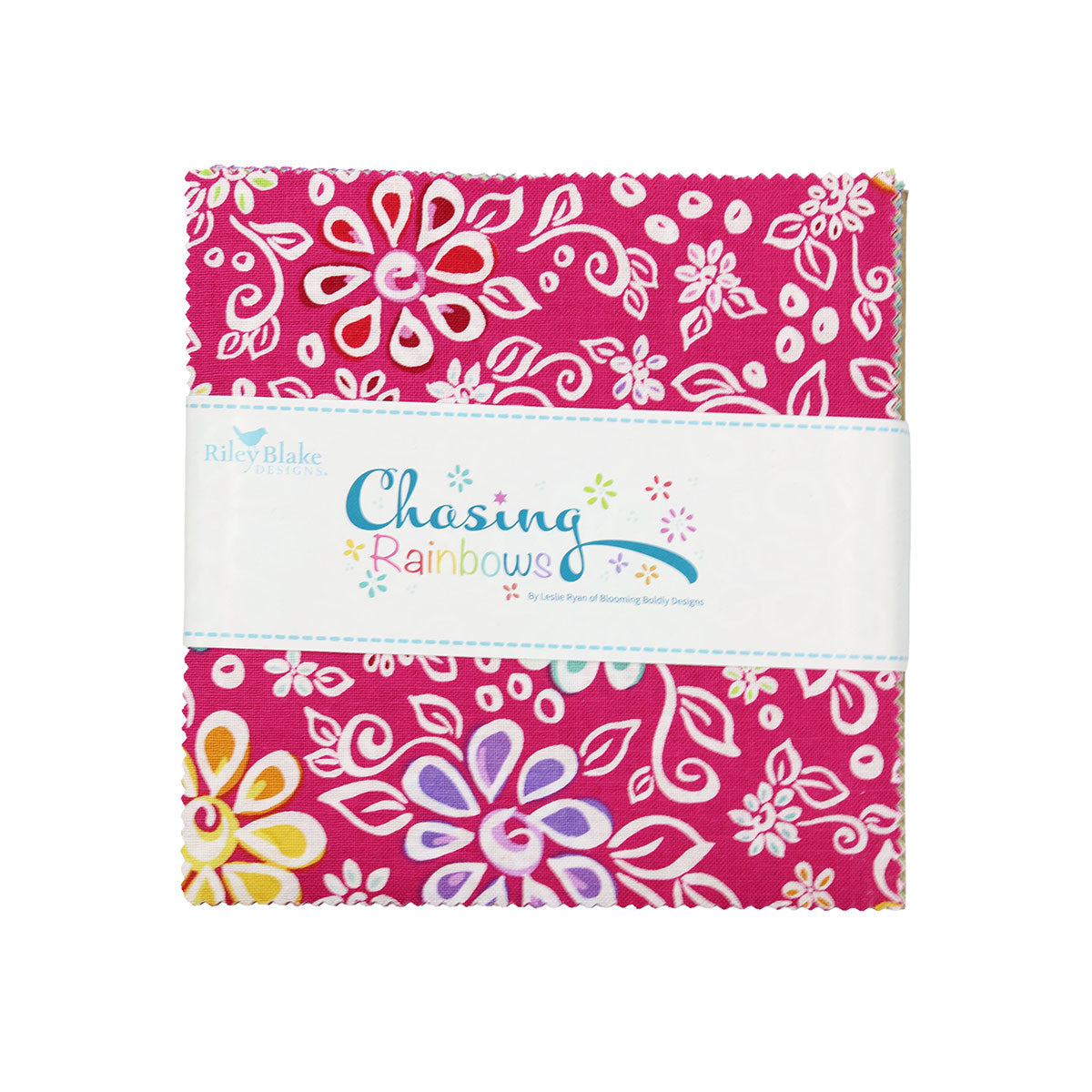 Chasing Rainbows 5" Stacker Charm Pack Leslie Ryan 5­-18010­-42 Riley Blake