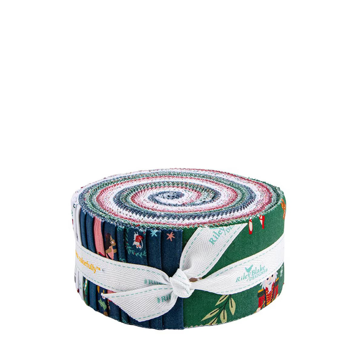Nutcracker Tradition 2.5" Rolie Polie Jelly Roll Jennifer Long Riley Blake RP-17670-40