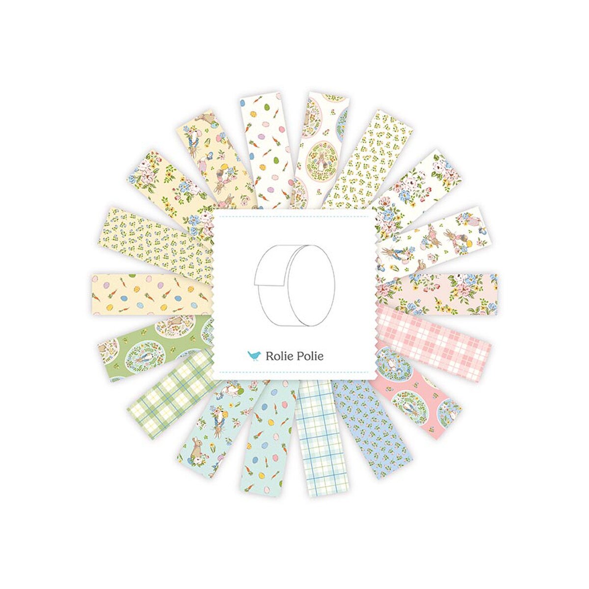 Peter Rabbit™ Spring 2.5" Rolie Polie Beatrix Potter Riley Blake RP-­18750­-40