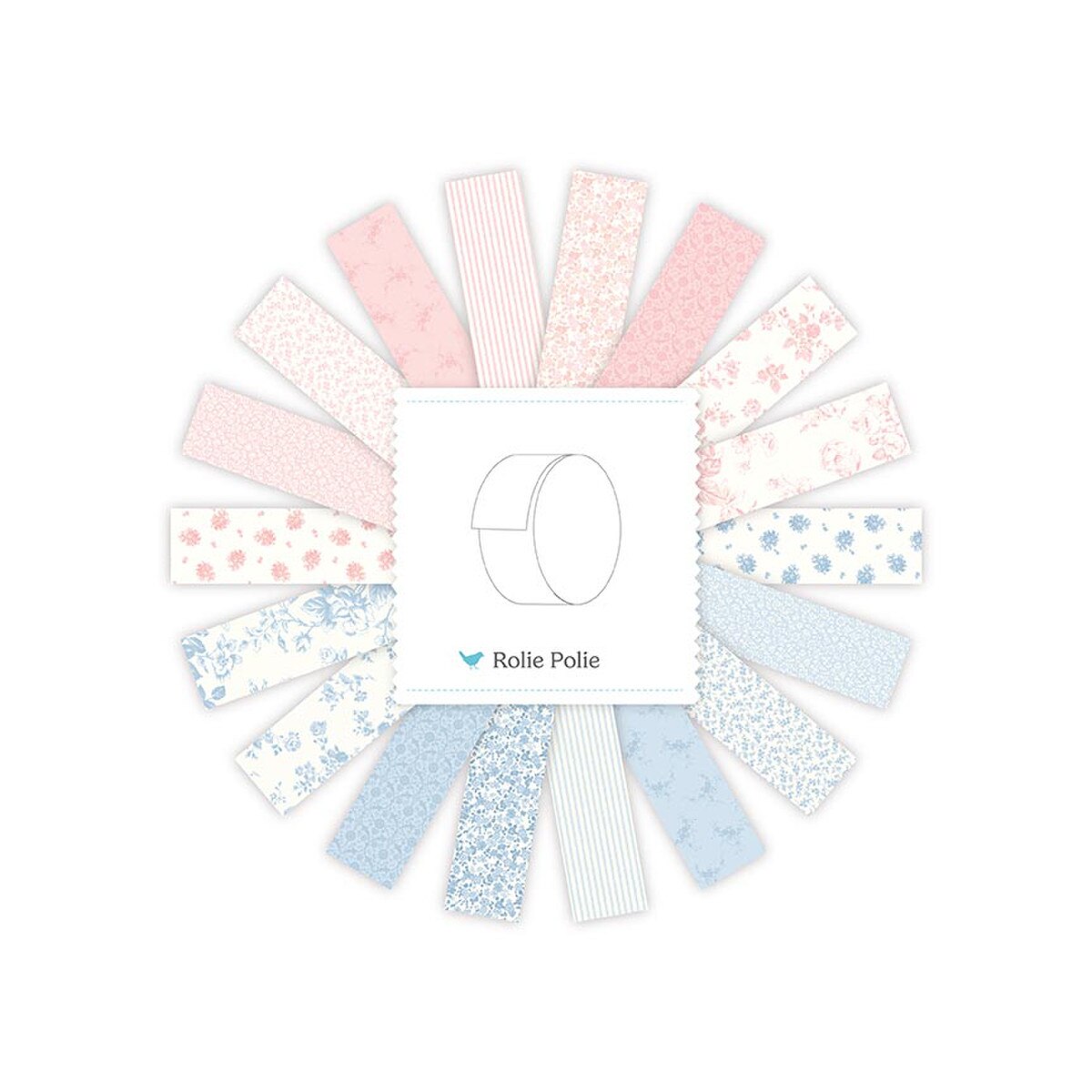 Rosewater Cottage 2.5" Rolie Polie 40 Pcs Laura Ashley Riley Blake Designs RP­-18810­-40