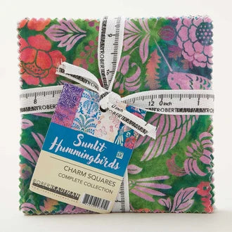 Sunlit Hummingbirds 5" Charm Pack Complete Collection Robert Kaufman