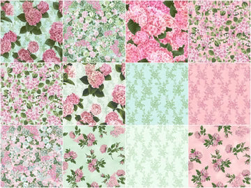 Hydrangea Gazebo Favorites 10" Squares Layer Cake TEN-1477-42 Robert Kaufman