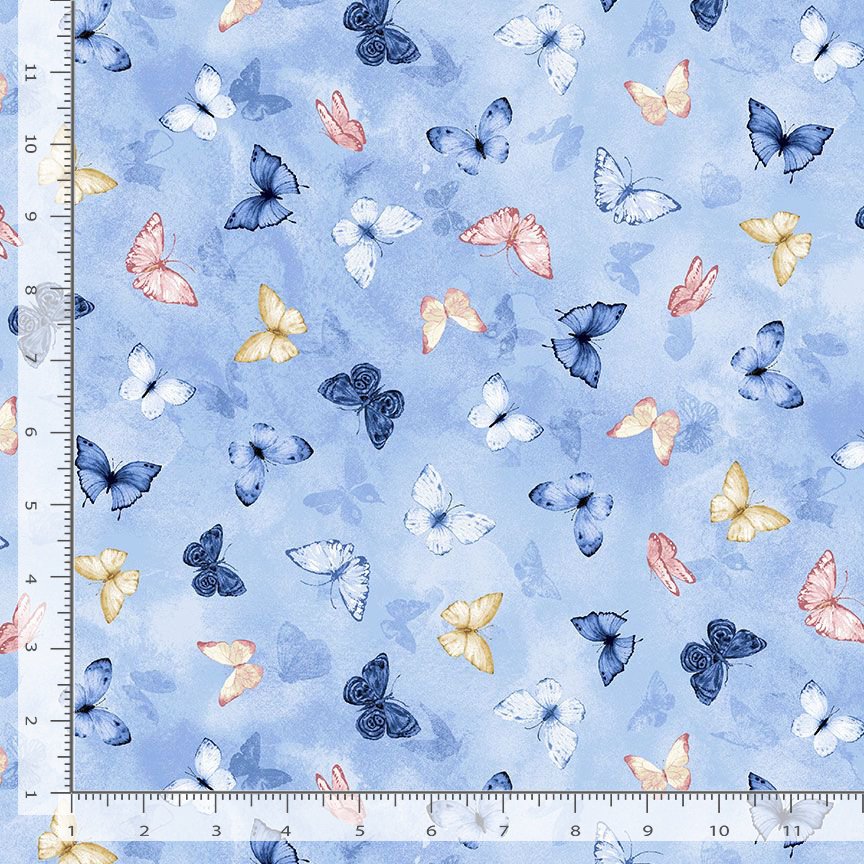 Sapphire SAPPHIRE-CD4668 BREEZE Flying Butterflies Chong-a Hwang Timeless Treasures Half Yard