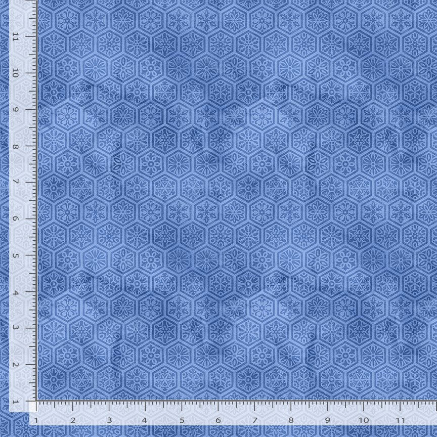 Sapphire SAPPHIRE-CD4673 BLUE Geo Paperwall Floral Chong-a Hwang Timeless Treasures Half Yard