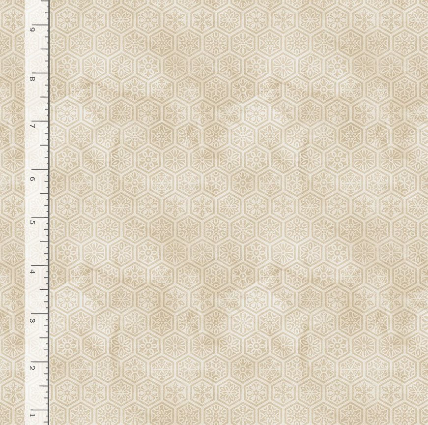 Sapphire SAPPHIRE-CD4673 TAUPE Geo Paperwall Floral Chong-a Hwang Timeless Treasures Half Yard