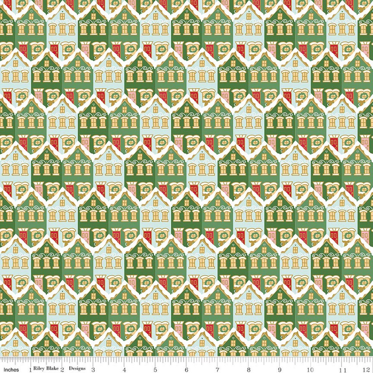 8 Fat Quarter Bundle Claus & Co WHITE Riley Blake 65M