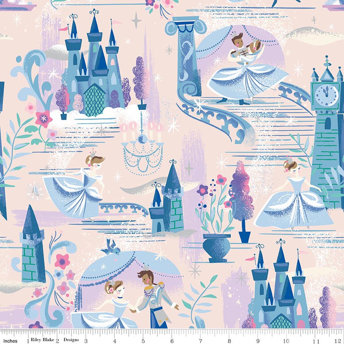 Wishes SC18070­-BALLERINA The Ball Sparkle Jill Howarth Riley Blake Half Yard