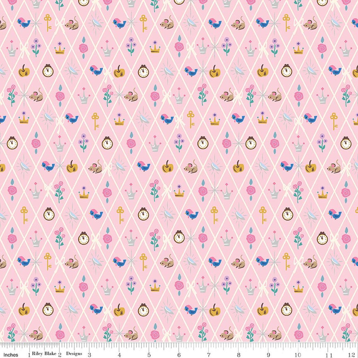 Wishes SC18075­-PETALPINK Diamond Sparkle Jill Howarth Riley Blake Half Yard