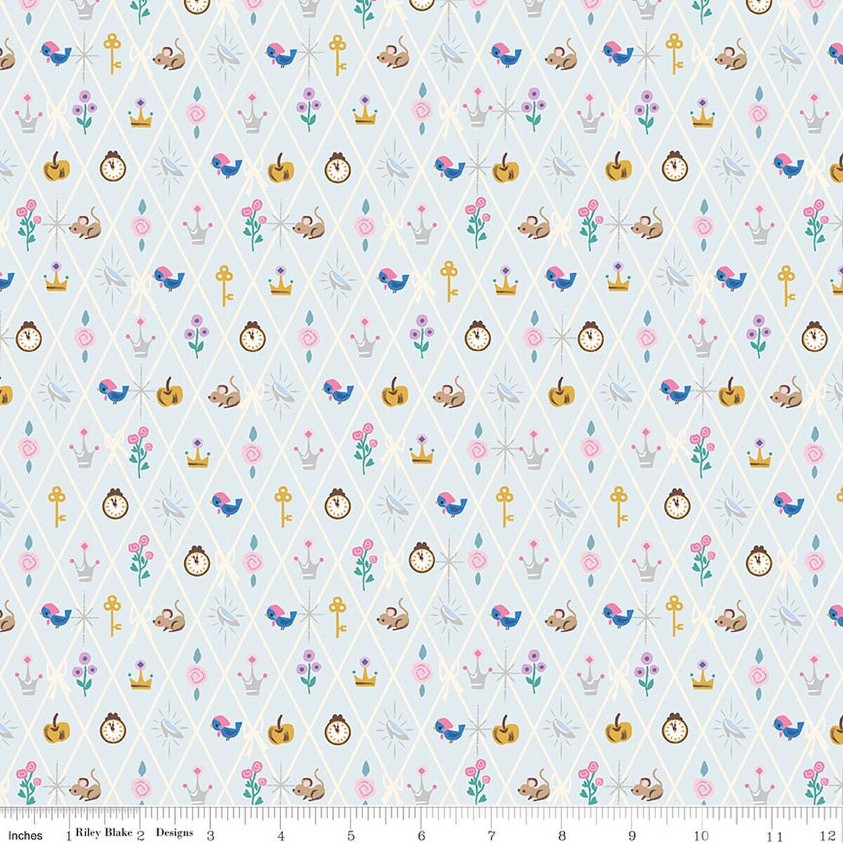 Wishes SC18075­-POWDER Diamond Sparkle Jill Howarth Riley Blake Half Yard