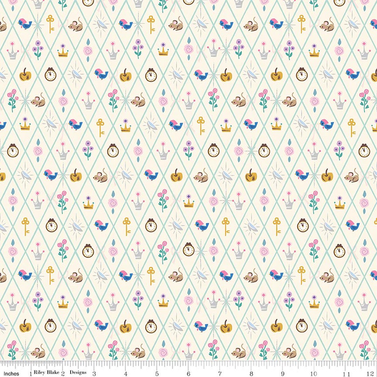 Wishes SC18075­-VINTAGEWHITE Diamond Sparkle Jill Howarth Riley Blake Half Yard