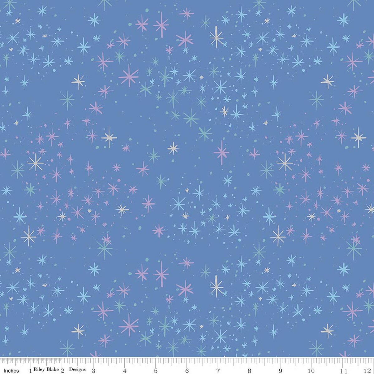 Wishes SC18076-PERIWINKLE Magic Sparkle Jill Howarth Riley Blake Half Yard