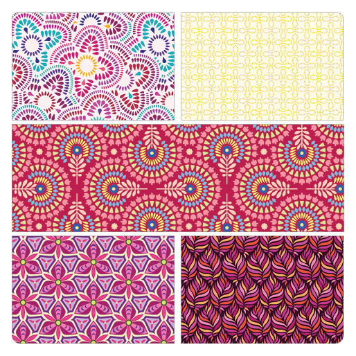 5 Yard Bundle Sunnyside Pink Benartex SNP1YPK