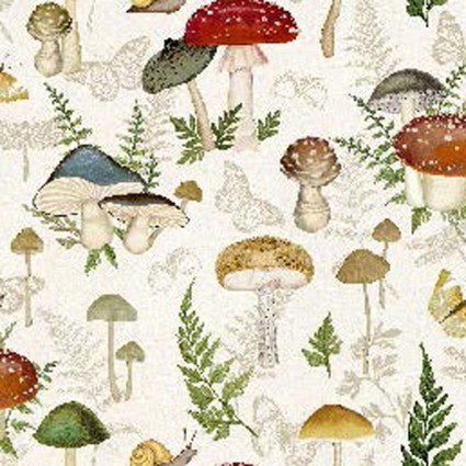MUSHROOMS KATE WARD THACKER SPRINGS CREATIVE SPR81312-A62028 HALF YARD