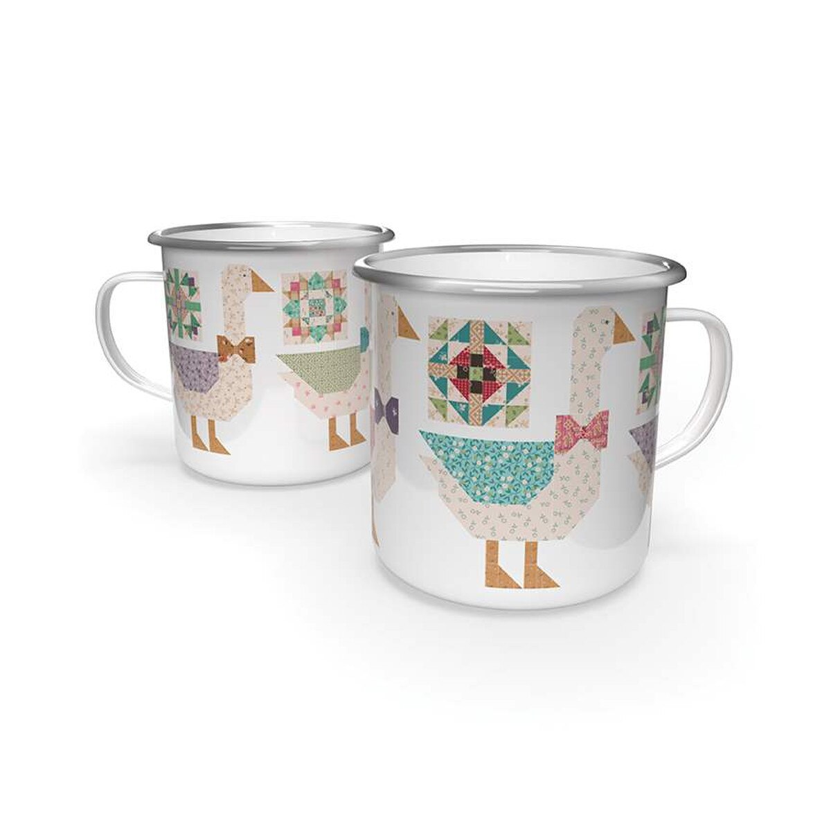 Lori Holt Gentler Times Enamel Tin Mug ST-42328 Riley Blake