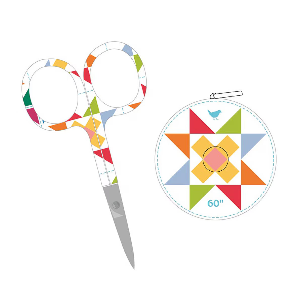 Riley Blake Designs Scissor and Tape Measure Duo ST-48384