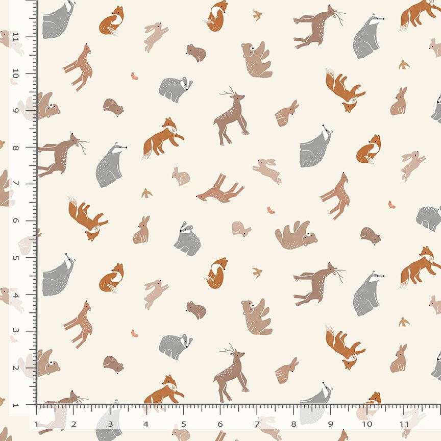 Timber & Tail STELLA-D3850 CREAM Forest Play Dear Stella Half Yard