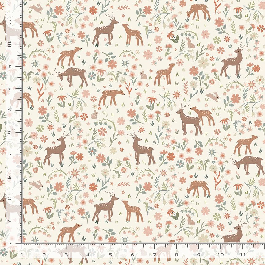Timber & Tail STELLA-D3858 CREAM Near and Deer Dear Stella Half Yard